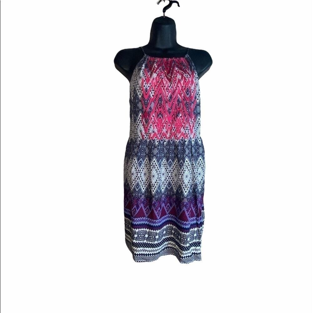THML 100% Rayon Halter Dress Size Medium